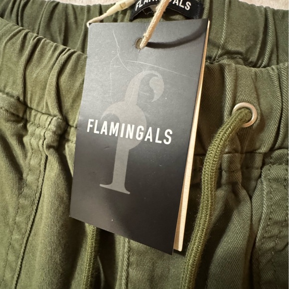 Flamingals Olive Green Joggers - Picture 2 of 3